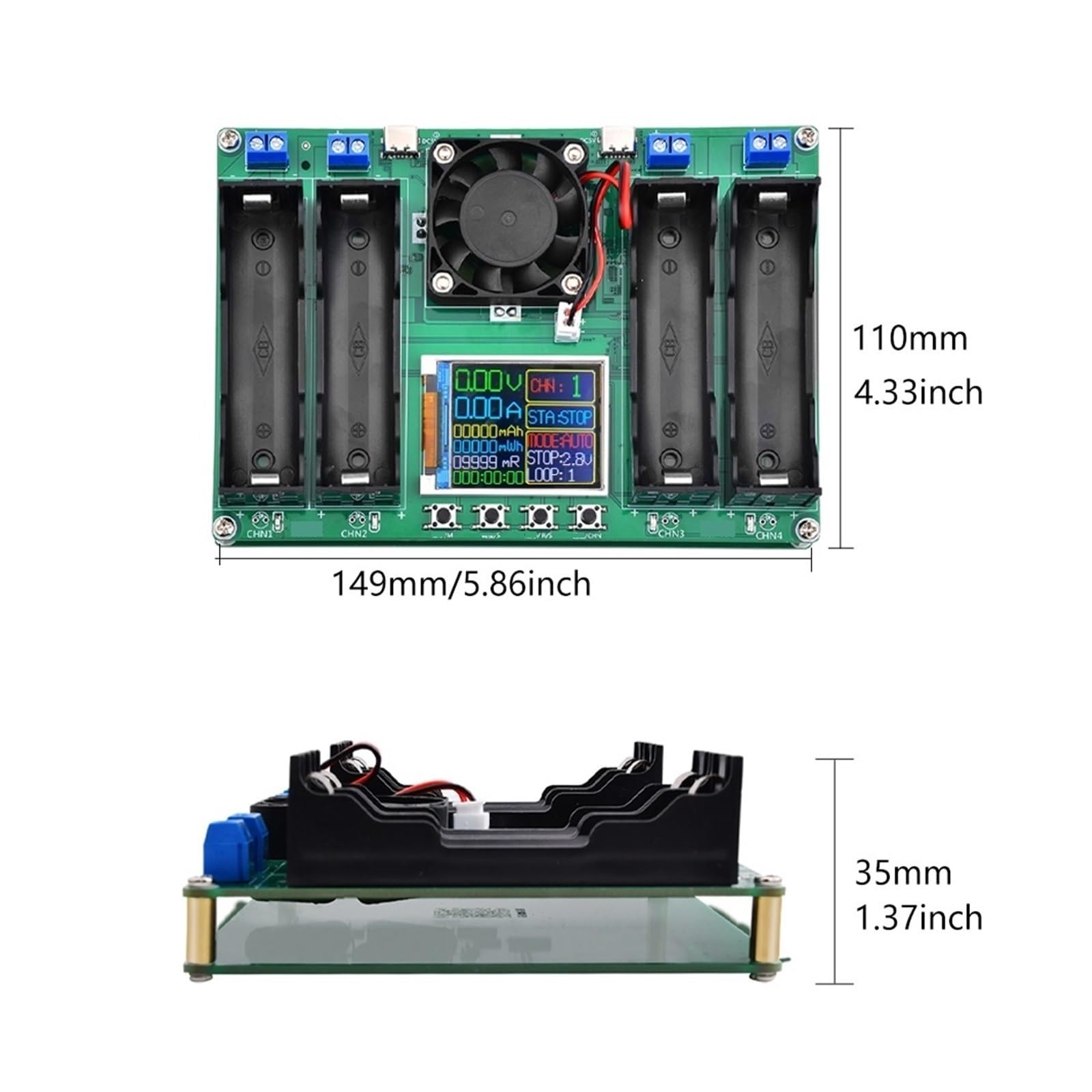 18650 pojemność baterii moduł testera LCD MAh MWh cyfrowy wyświetlacz baterie litowe pomiar mocy detektor Tester
