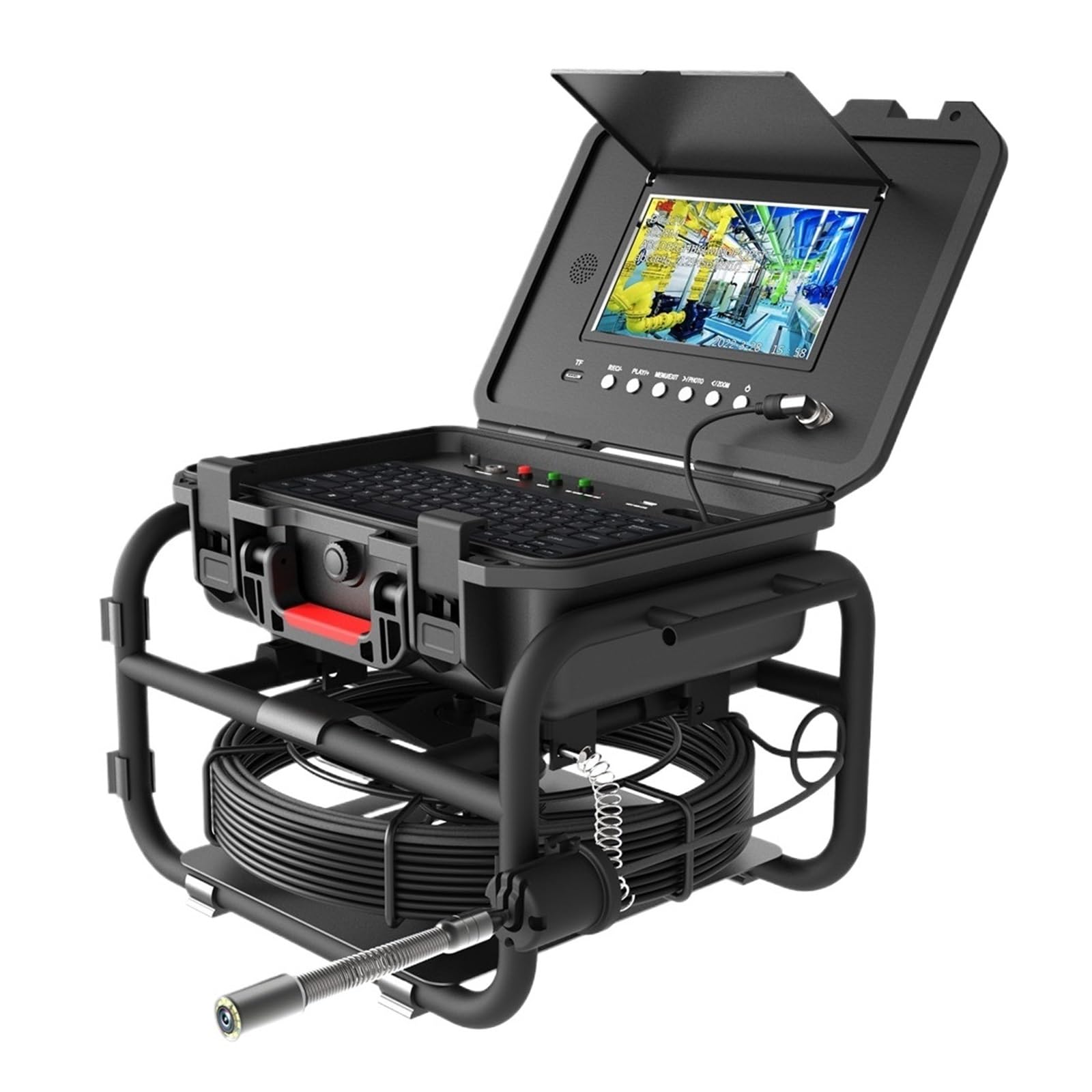 Kamera inspekcyjna odpływu Kamera Inspekcyjna Do Rur, Kamera Kanalizacyjna 9 Cali, HD 1080P DVR Z Samopoziomującą Sondą 512 Hz, Rura Spustowa, Przemysłowy Endoskop(20m,5MM No Locator)