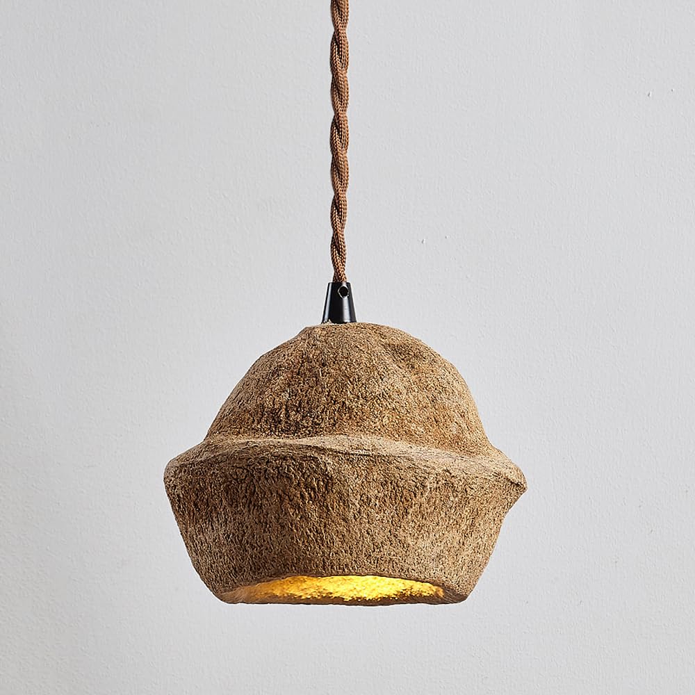 Suspension rétro vintage en bois avec cordon réglable pour éclairage d'île de cuisine
