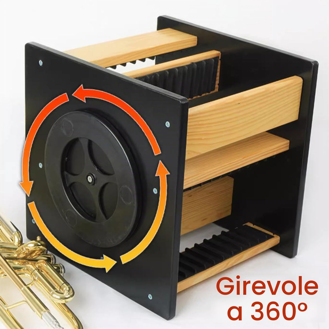 Scaffale porta CD – Espositore rotante per cassette con 48 slot per piano di lavoro, cucina, bagno e armadietto – ideale per la collezione di CD