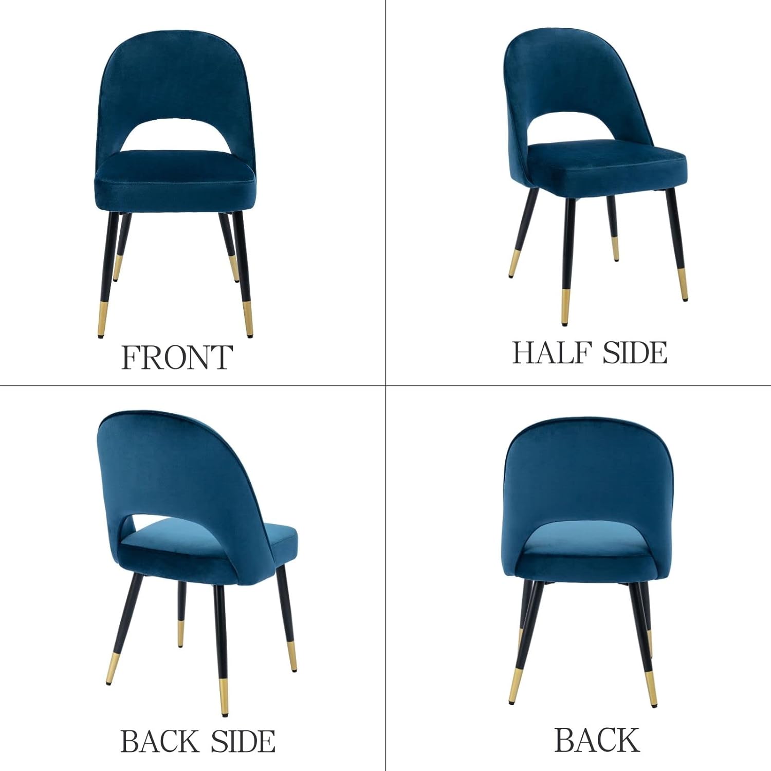 Buy Wahson Velvet Dining Chairs Set of 2 Side Chairs Kitchen Corner