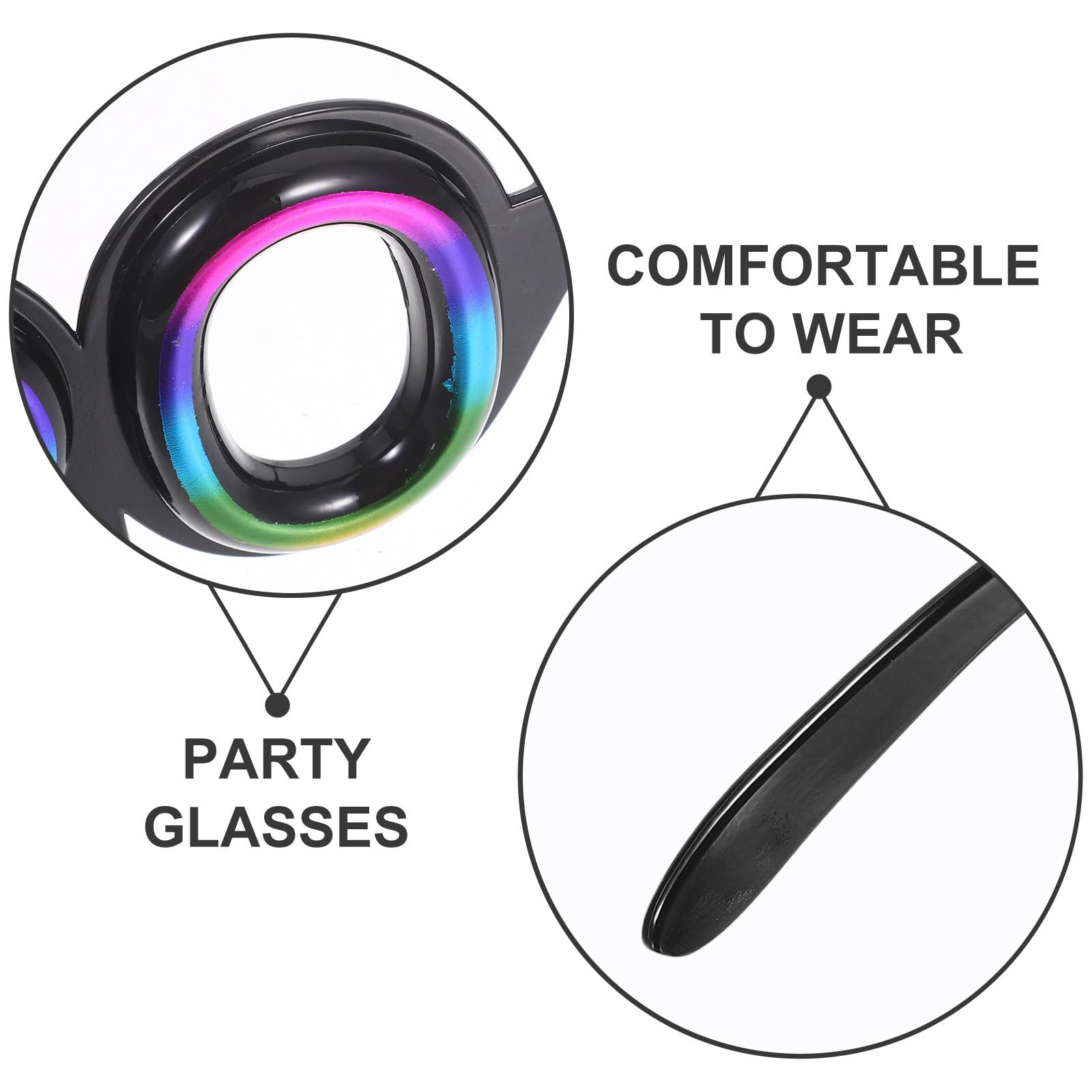 TOYANDONA 16 Stück Silvesterbrille aus PC für Fotorequisiten und Party | Neujahrsbrillen 2026, Formstabil und Farbecht, für Festliche Anlässe, Halloween und Weihnachten