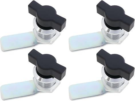 4pcs 28mm T Handle Swing Knob Thumb Operated Cam Lock Turn Latch for Machine Cabinet Drawer Office Cabinets File Drawers Mailbox
