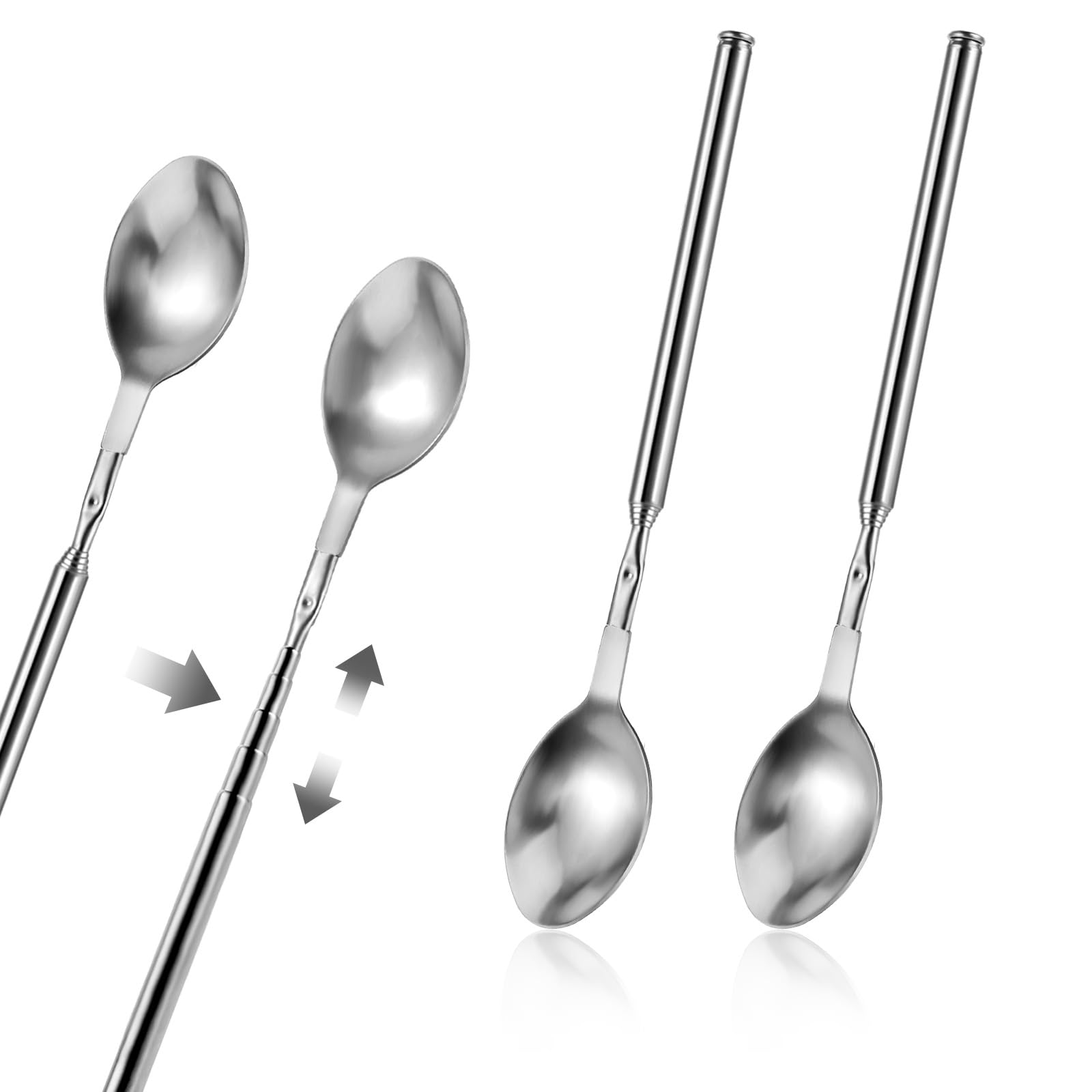 Cuchara extensible de acero inoxidable para cocina y jarras de té helado