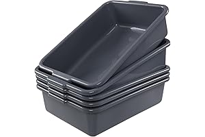 Commercial Bus Bins | Pack of 5 | 8 Litre Plastic Storage Boxes
