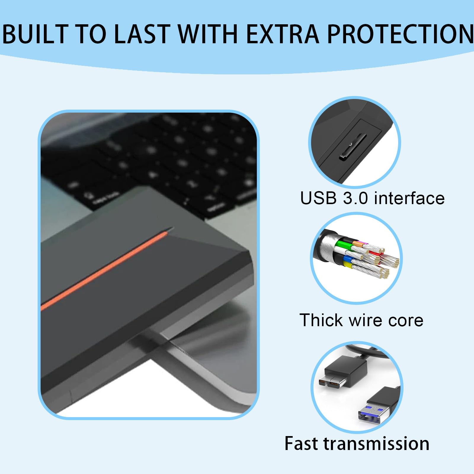 Disco Duro Externo 2tb,High-Speed Compact External Hard Drive,Slim Portable Drive For Usb 3.0 / Usb 3.1,2 Terabyte External Hard Drive Plug-And-Play (white) — view 4