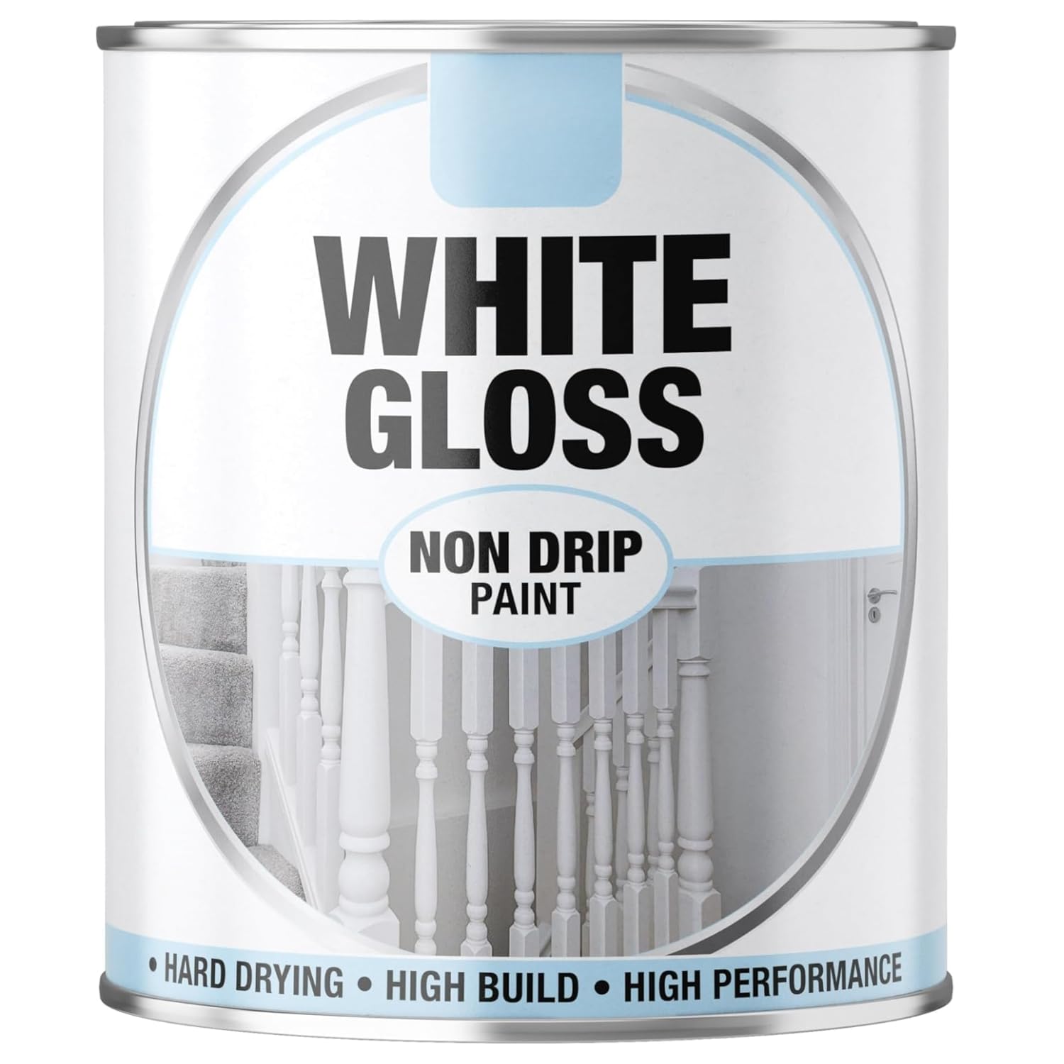 Inspired Essentials 300ml Non Drip Paint Tin Exterior Interior Hard Drying Performance Multi-Purpose Tin for Metal, Wood, Plastic, Walls with Perfect Finish (2, 151 - White Gloss) โ image 1