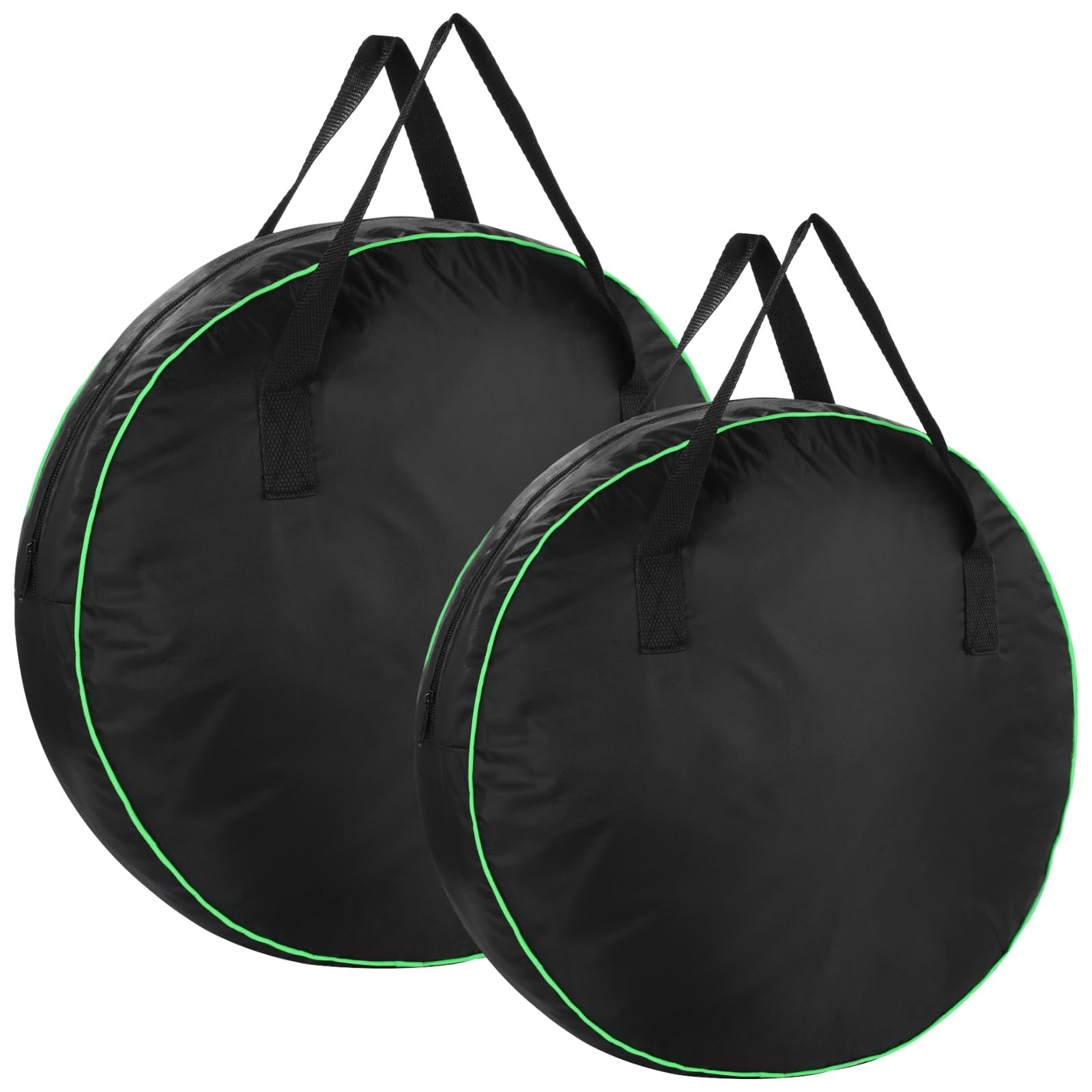 2 PCS EV Cable Bags, 2 Sizes Waterproof Oxford Cloth RV Hose Storage Bag with Silver Inner, Charging Cable Organizer with Reflective Strip, Jumper Cable Pouch for Electric Vehicle — view 2