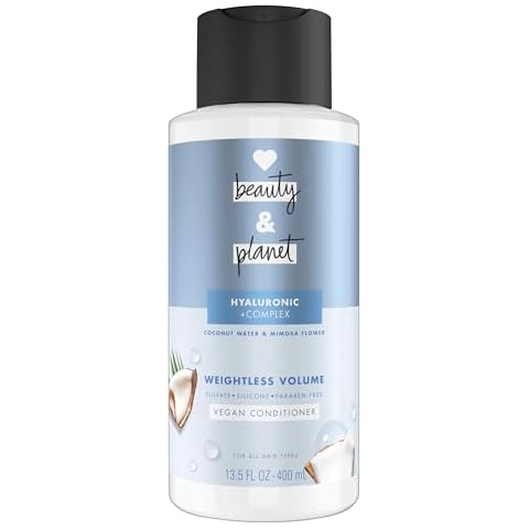 Love Beauty and Planet Weightless Volume Conditioner with Hylauronic acid Coconut Water & Mimosa Flower for Thin and Fine Hair Care 13.5 oz Cover