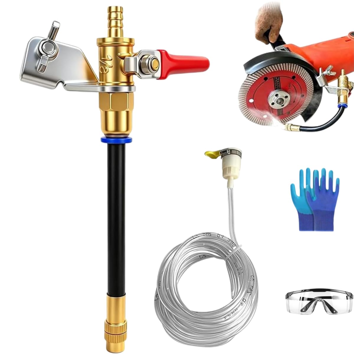 Angle Grinder Dust Remover Water Sprayer - 2026 Sprayer for Angle Stone Cutter，14cm+10mpipe