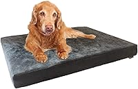Vista 17 de Dogbed4less Cama ortopédica para perros grandes, impermeable, de espuma viscoelástica, funda de gamuza lavable y funda de cama extra para mascotas
