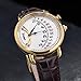 Stauer 1920s Men’s Retrograde Watch with Leather Band - Art Deco Jewelry for Men – Vintage Watch with Brown Leather Watch Band & Unique Retrograde Indicators