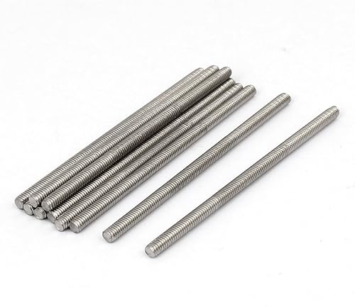 Miniatura 10 de uxcell A16071500ux0035 M3 x 5.906 in 0.020 in Pitch 304 - Sujetadores de varillas totalmente roscadas de acero inoxidable (paquete de 10)