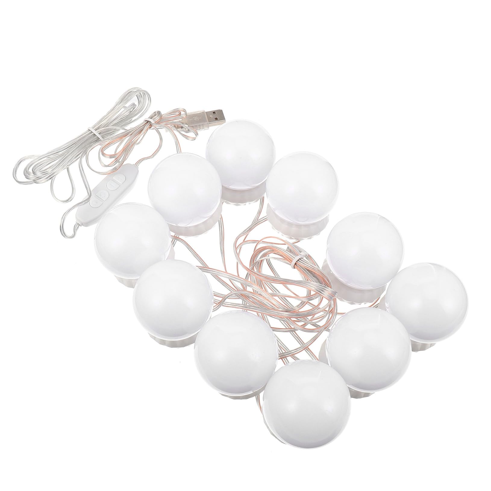 Kit 10 Ampoules LED Collantes pour Miroir Coiffeuse, Blanc