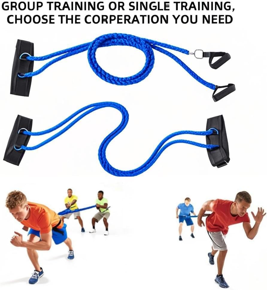 Resistance Speed Training Set, 8pcs Exercise Explosive Force Bounce Physical Equipment Double Rope Improve Agility Power Strength for Jumping Basketball Tennis Football Volleyball