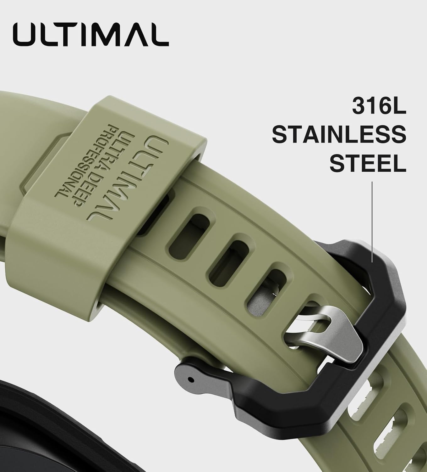 ULTIMAL Bands Compatible with Samsung Galaxy Watch Ultra 47mm band with case for Men, Rugged Sports Case Protective for Galaxy Watch Ultra (2025/2024) Army Green - Image 7