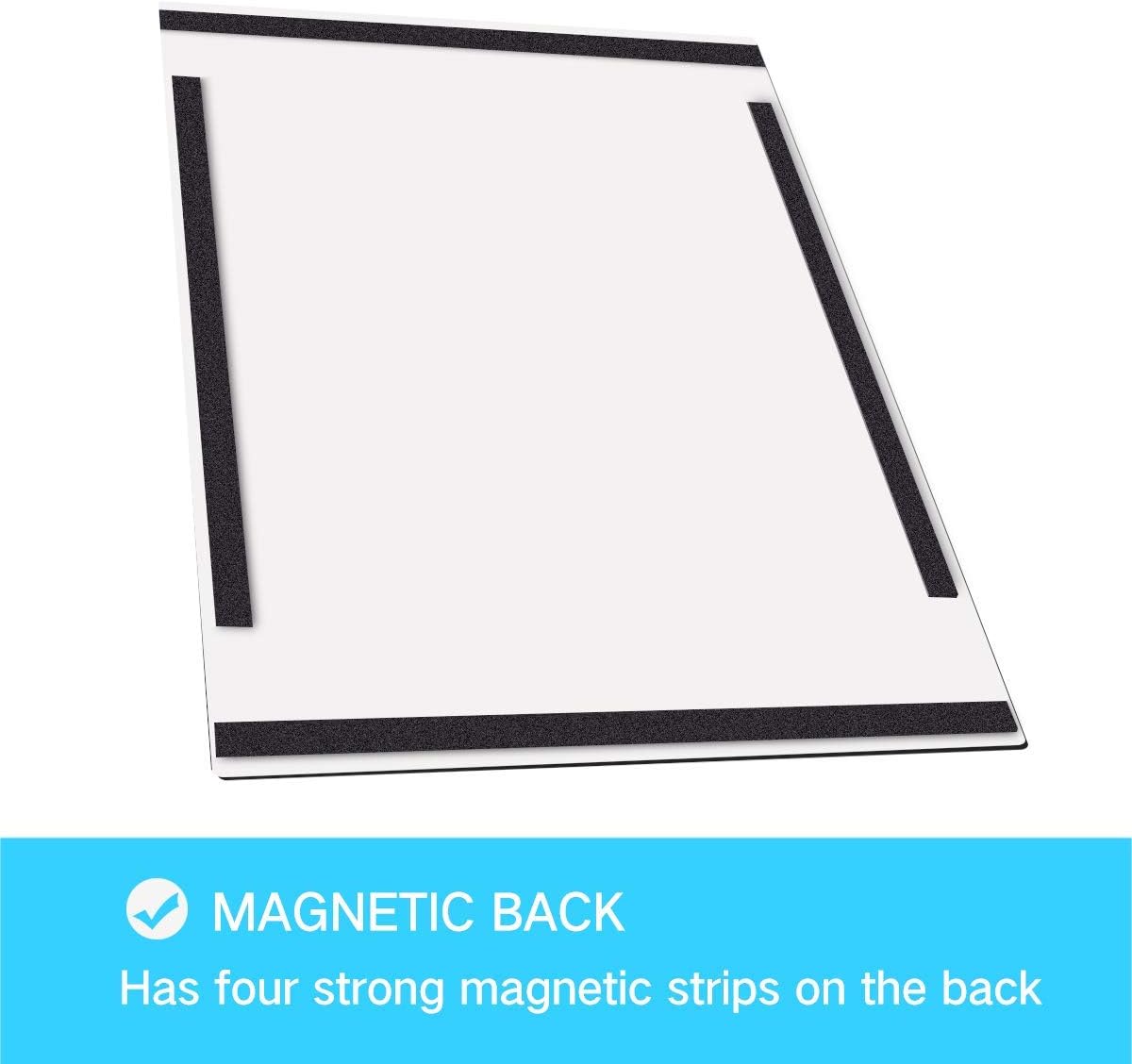 ZHIDIAN Document Sign Holder Pockets with Magnetic Back, Plastic Poster Picture Notice Display Frame for Fridge/Whiteboard/Chalkboard/Cabinet, 8.5 x 11.6 Inches, Black, 12 Pcs