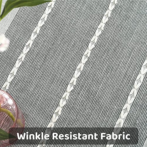 Qiden Nightstand Cover, Rectangle Bedside Tablecloth With Pockets And Tassel, Cotton Linen Waterproof Small Tablecloth Tv Cabinet Washer Dryer Fridge Top Dust Cover-H-16 X 36 Inch #TOP3