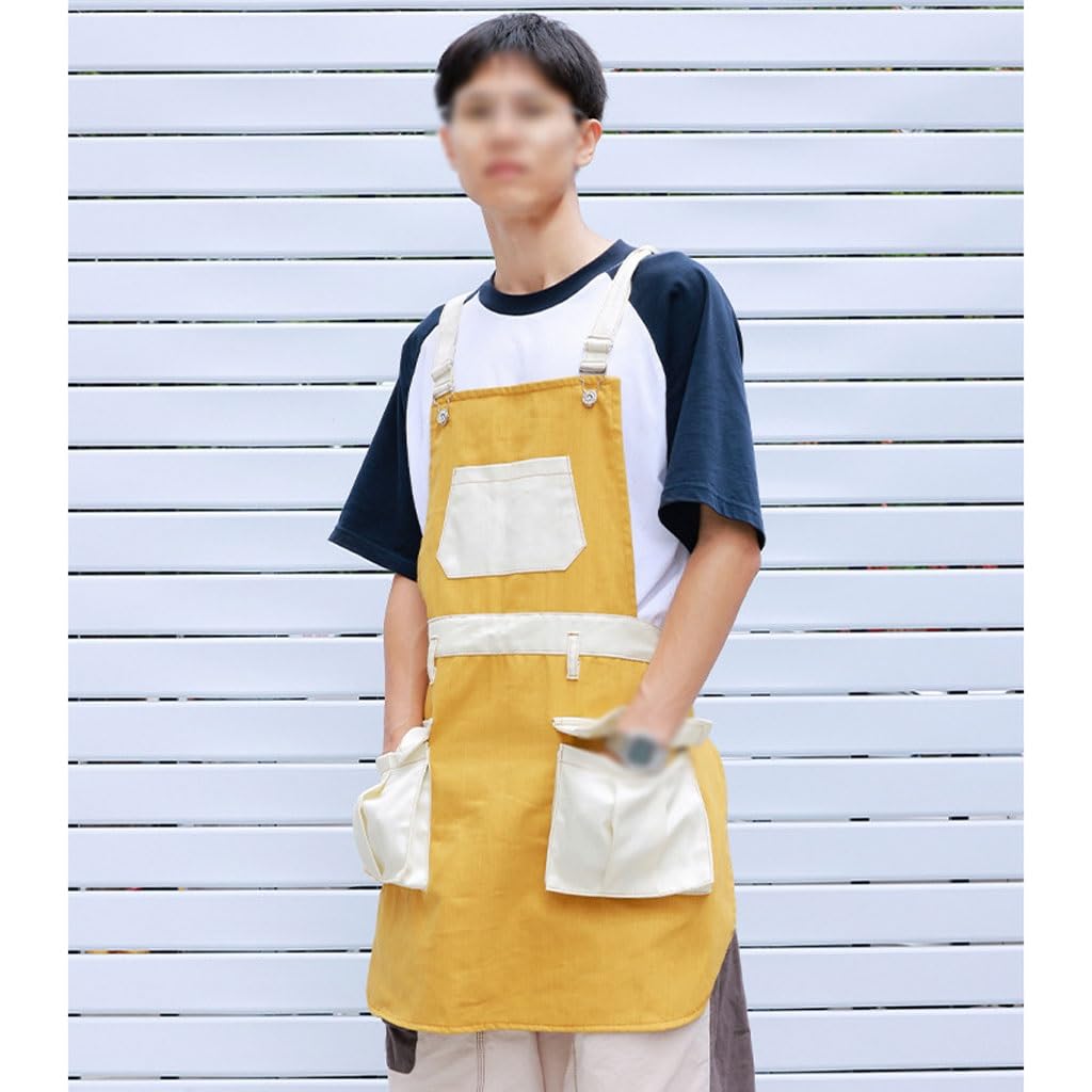 Delantal de Cocinero Delantal vaquero de estilo coreano, pastelería, té con leche, café, repostería, manicura, ropa de trabajo del mismo estilo for hombres y mujeres Delantales de Cocina