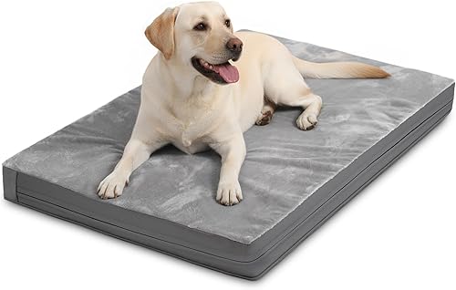 Miniatura 17 de Vonabem Camas Impermeables XL para Perros de Tamaño Grande - Almohadilla Ortopédica Lavable para Exteriores de Jaula, Cama de Perrera de Cuero