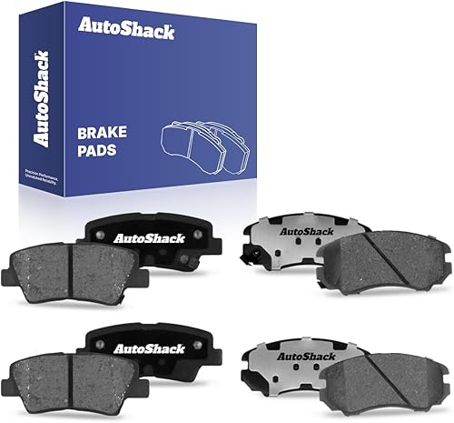 Miniatura 1 de AutoShack - Juego de pastillas de freno de cerámica delanteras y traseras | Reemplazo para Kia Soul 2010-2013 | 8 piezas