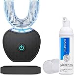 Automatic Ultrasonic Toothbrush, U-Shaped 360° Electric Toothbrush for Adults, Smart Electric Toothbrushes for Travel Home Dual-use, USB Charging (Black)