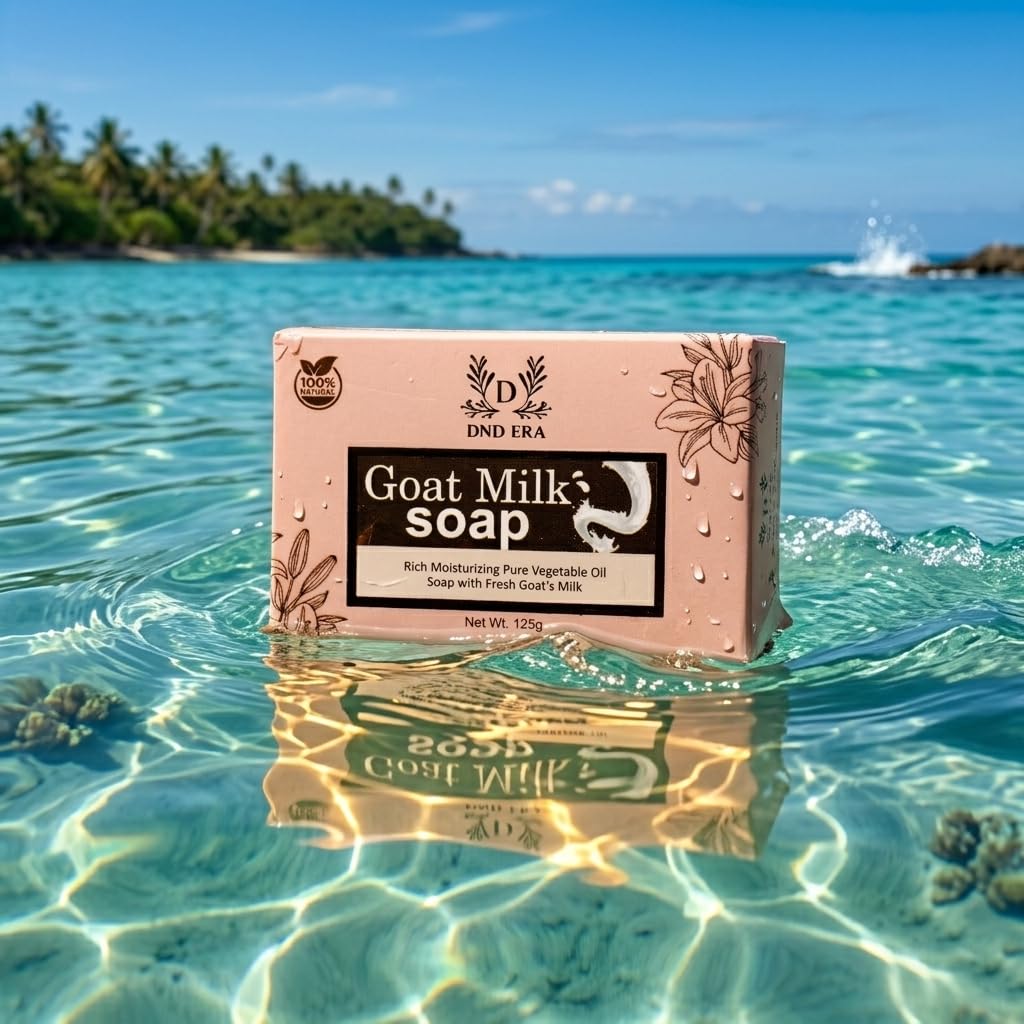 DND ERA® Goat Milk Soap 3 Pack Value Bundle | Moisturizing Natural Bars with Vitamins | Gentle Cleansing Soap Set for Soft Smooth Skin (125g) (Set of 3) 2