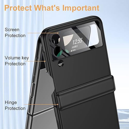 Miniatura 2 de Funda para Samsung Z Flip 4 Protección completa de bisagra Funda delgada para teléfono con protección de pantalla incorporada, protección de llave