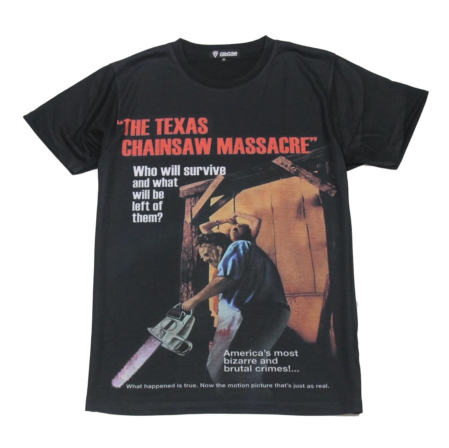 Amazon | [GibGae] ホラー映画Tシャツ テキサス・チェーンソー レザー