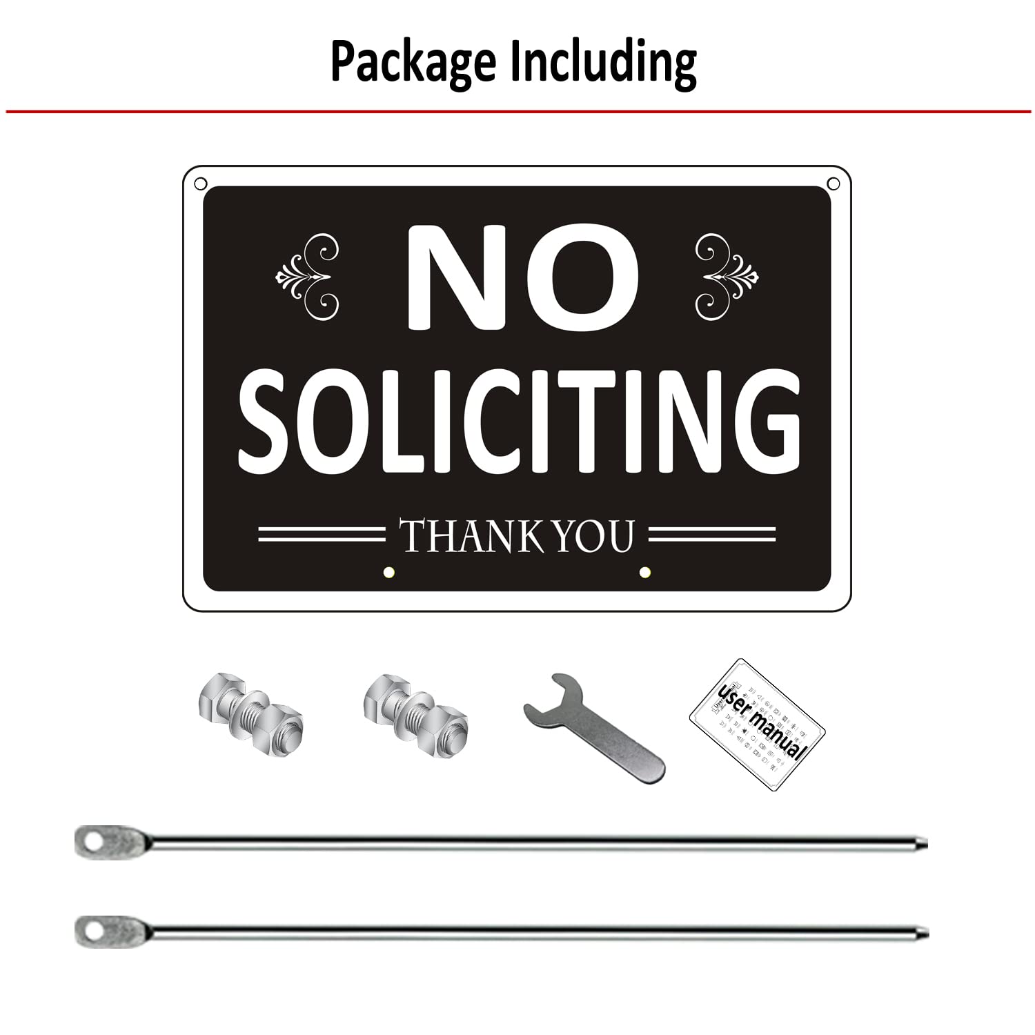 amazon-com-premium-aluminum-no-soliciting-sign-for-house-12-x-8-metal-no-soliciting-yard-sign-with-15-7-stake-for-home-lawn-outdoor-rust-free-weather-resistant-patio-lawn-garden for Free Printable No Soliciting Sign Amazon.com : Premium Aluminum No Soliciting Sign for House, 12
