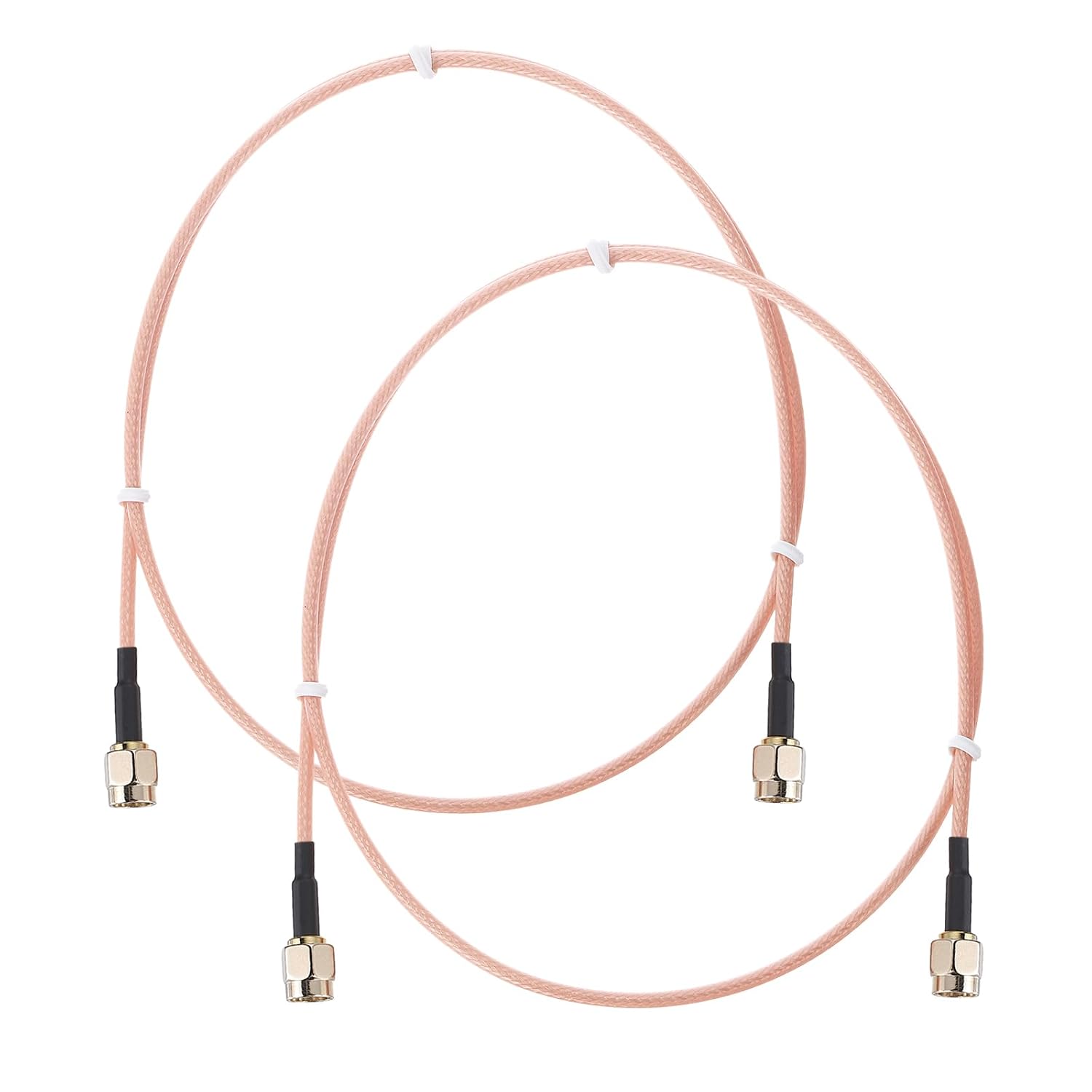 MECCANIXITY SMA Antenna Extension Cable, 1ft SMA Male Inner Hole to Male Inner Hole RG316 Low Loss Coaxial Cable Extender for 0-6G Network System WLAN Radio Antennas Jumper (2Pcs)