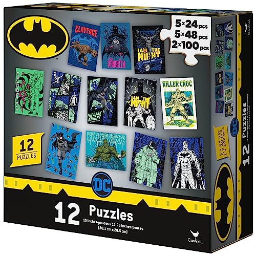 Spin Master Games 6063956 Dc Comics, Batman 12 Pack Jigsaw Puzzles Superhero Gotham Killer Croc Dark Knight Clayface Riddler Penguin thumb #4