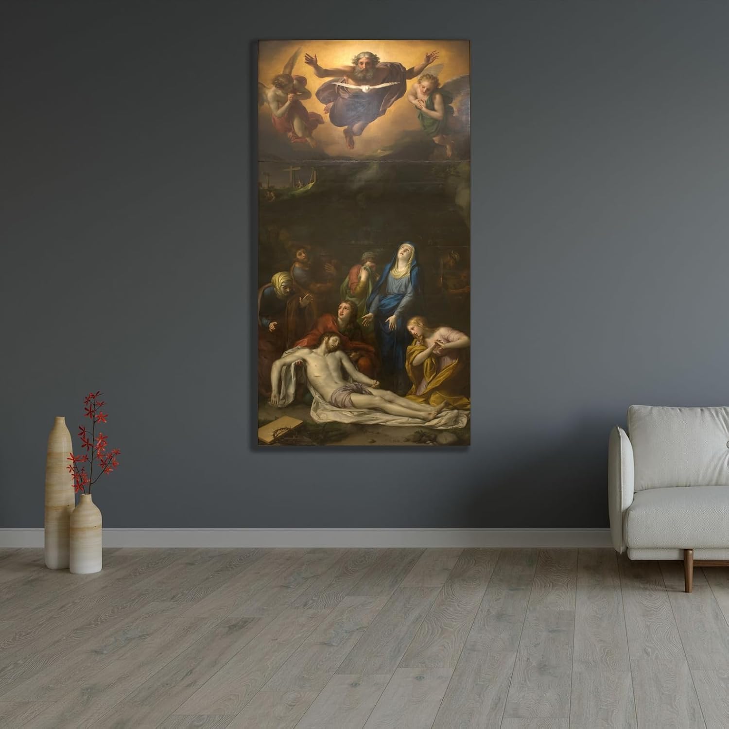 ArtDirect Descent (between circa 1761 and circa 1769) Custom Framed Art Print Giclee Print or Canvas Options with Various Sizes and Customization by Anton Raphael Mengs