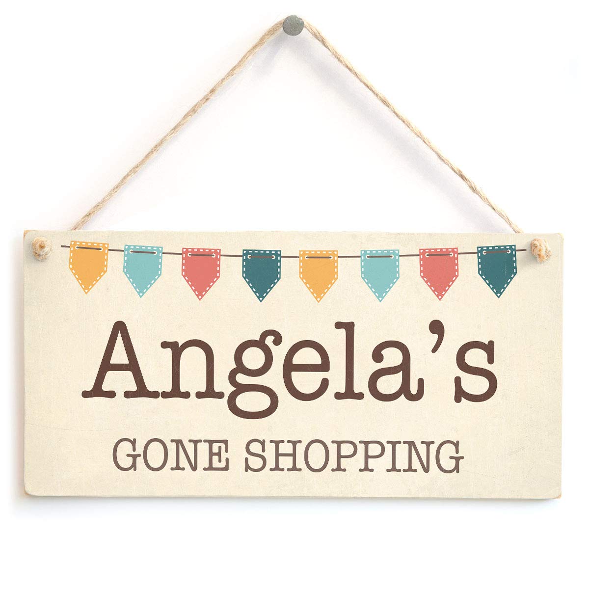 Personalised Gone Shopping Sign - Unique Funny Shopaholic Gift