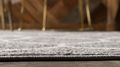 Miniatura 4 de Rugs.com Lattice Frieze Collection Alfombra  Alfombra redonda de 6 pies color gris claro mediano perfecta para cocinas y comedores