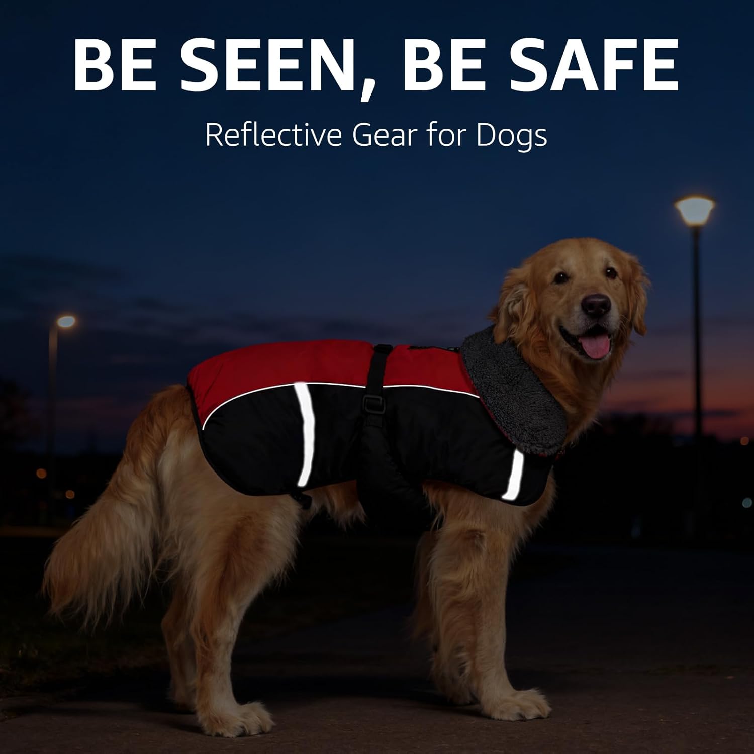 SCENEREAL Warm Dog Coat - Waterproof Dog Jacket for Extra Large Dogs, Fleece Vest with Adjustable Buckle & Leash Hole, Windproof Reflective Cold Weather Coats for Small Medium Large Dogs, XXL - Image 4