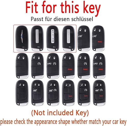 Miniatura 2 de SANRILY Funda de aleación de zinc para llavero de 345 botones para Jeep Grand Cherokee Renegade para Dodge RAM Durango Challenger para Chrysler 200