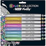 BIC Color Collection Metallic Permanent Markers, Fine Point, Assorted Colors, 8-Count