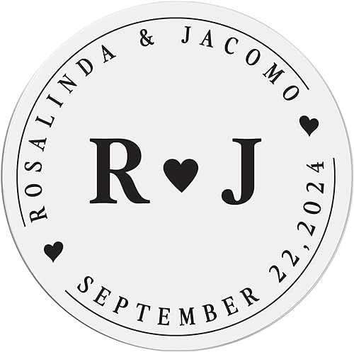 Miniatura 7 de Sellos de sobres de boda personalizados, calcomanías doradas personalizadas para invitaciones, calcomanías de regalo de plata y rosa para bolsas de