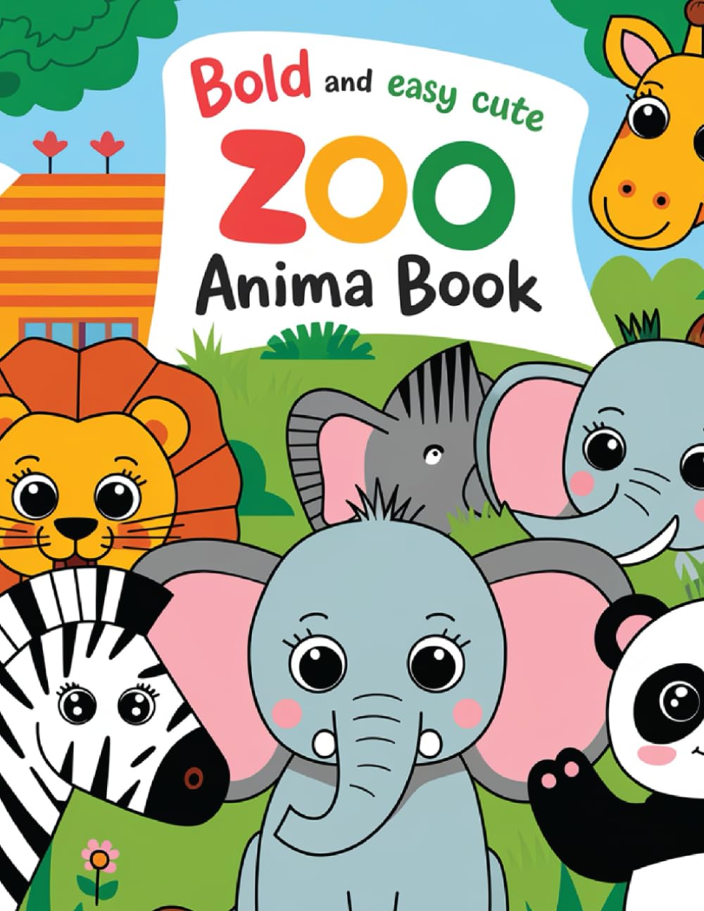 Cute Zoo Animal Coloring book for Kids: Color the Zoo Animal Adventure — Fun and Educational Coloring Pages for Kids (Ages 3–8)
