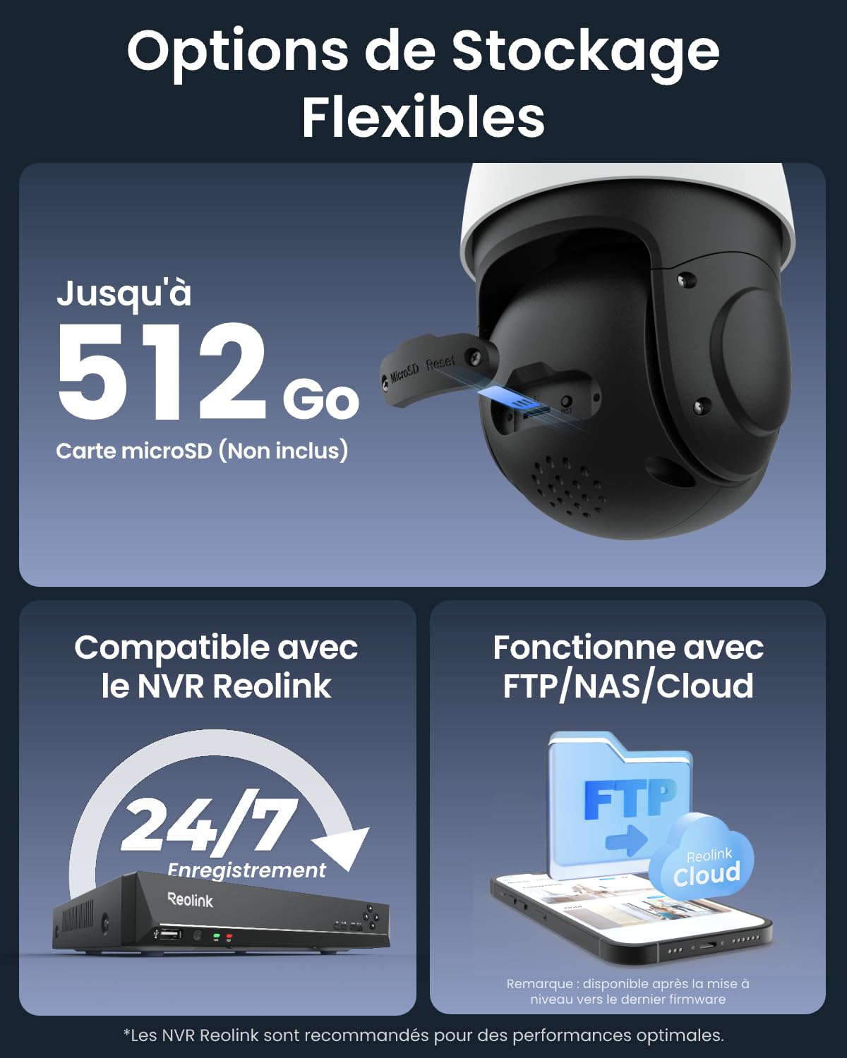 Reolink 4K PTZ Caméra Surveillance PoE, Zoom Optique 3D 16X, RLC-823S2 | Camera PoE avec Pan 360°+Tilt 90°, Suivi Automatique, Vision Nocturne Jusqu'à 80m, Détection de Personne/Véhicule/Animal