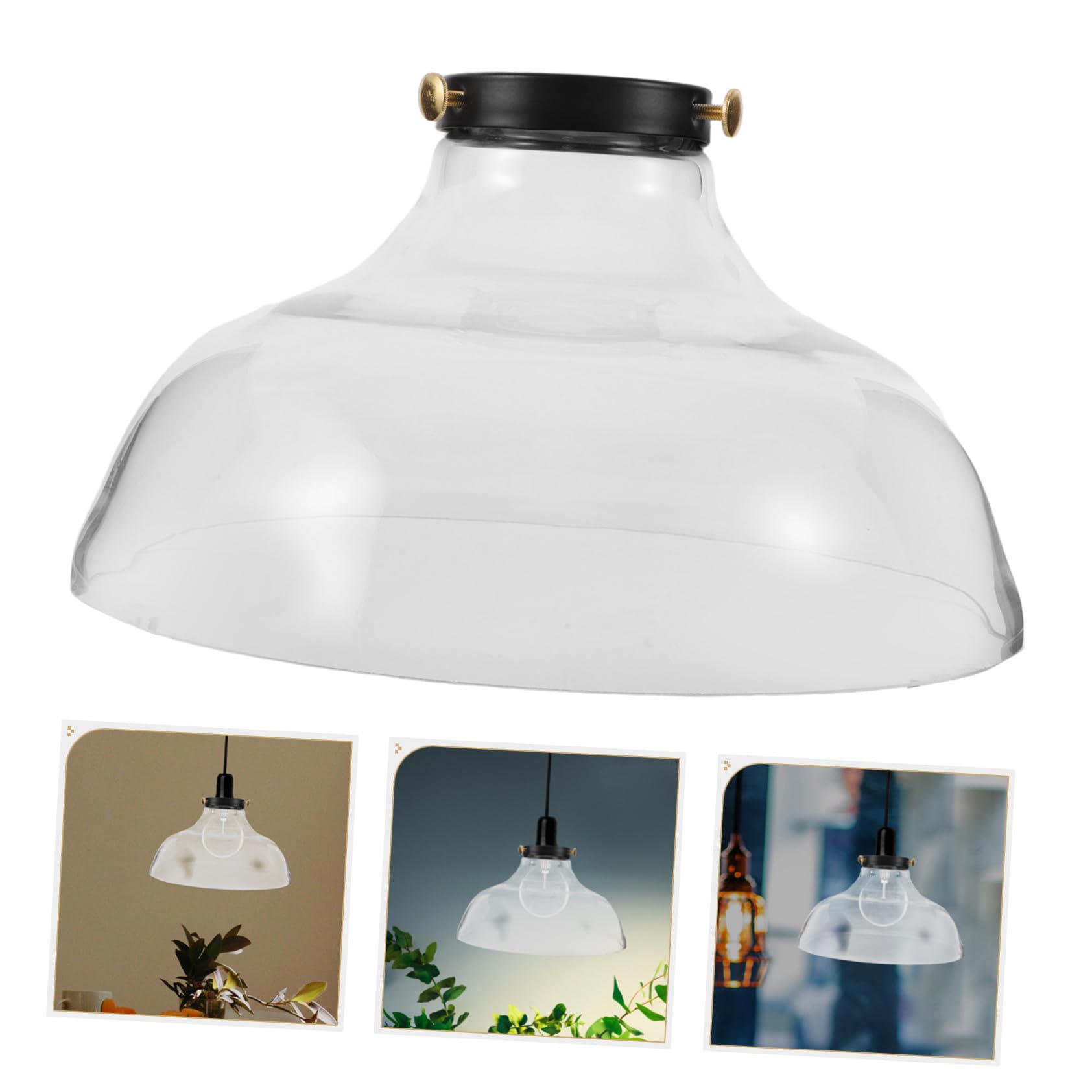 Pantalla de Cristal de Repuesto en Forma de Embudo | Vidrio Soplado a Mano, Resistente al Calor y Fácil de Limpiar, para Casquillo E26/e27 y Rosca de Aluminio