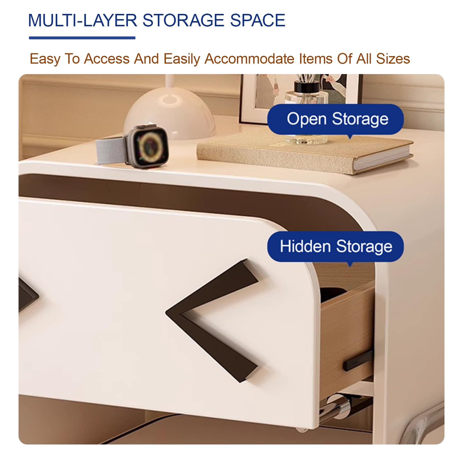 Supporto A Vacuum Robot Nascosto Con Ruote, Rack Organizzatore In Acciaio Al Carbonio Durevole, Stazione Di Ricarica Mobile Per Soggiorno Home Office Kitchen, Elegante Armadio Di Stoccaggio A Spazio R