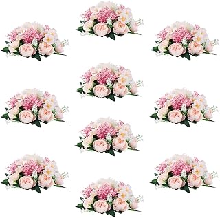 Flower Balls Centerpieces for Tables: 10 PCS Pink Flowers for Centerpieces Floral Arrangements Centerpiece for Wedding Party Celebration Home
