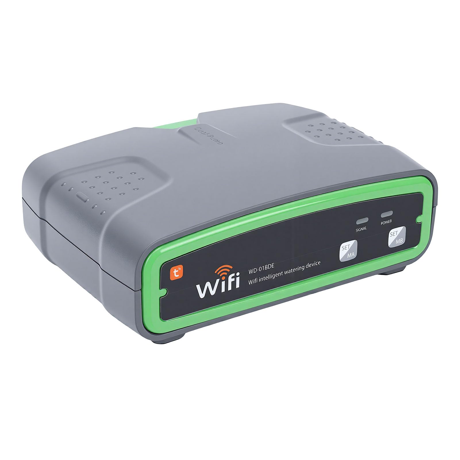 Inteligentny Sterownik Nawadniania WiFi Pilot z podwójną pompą Automatyczny Wyłącznik Czasowy Nawadniania z Podkładkami Antypoślizgowymi i Ukrytym Haczykiem do Roślin