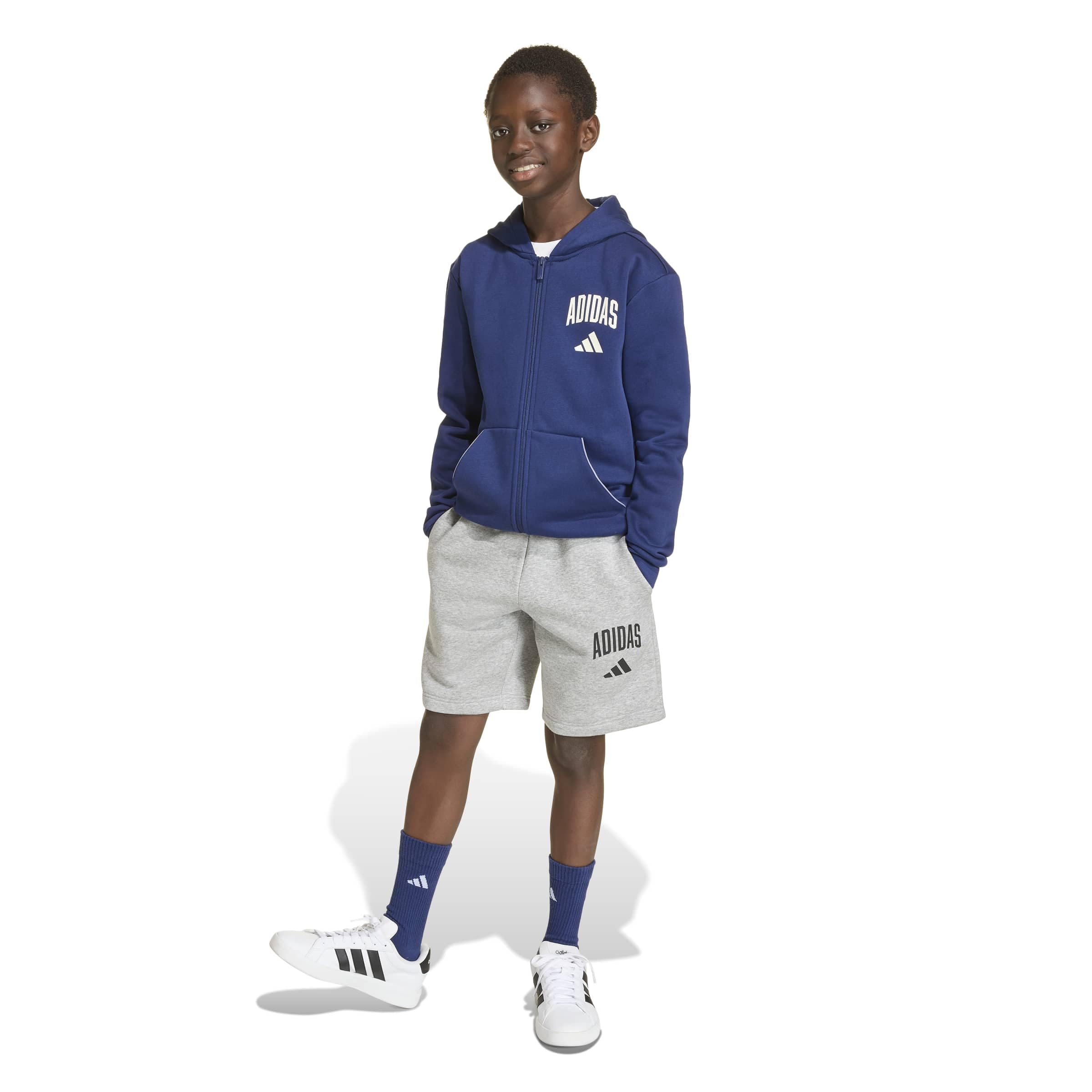 Adidas Seasonals Collegiate Typography Hoody Sweatshirt à Capuche Mixte Enfant