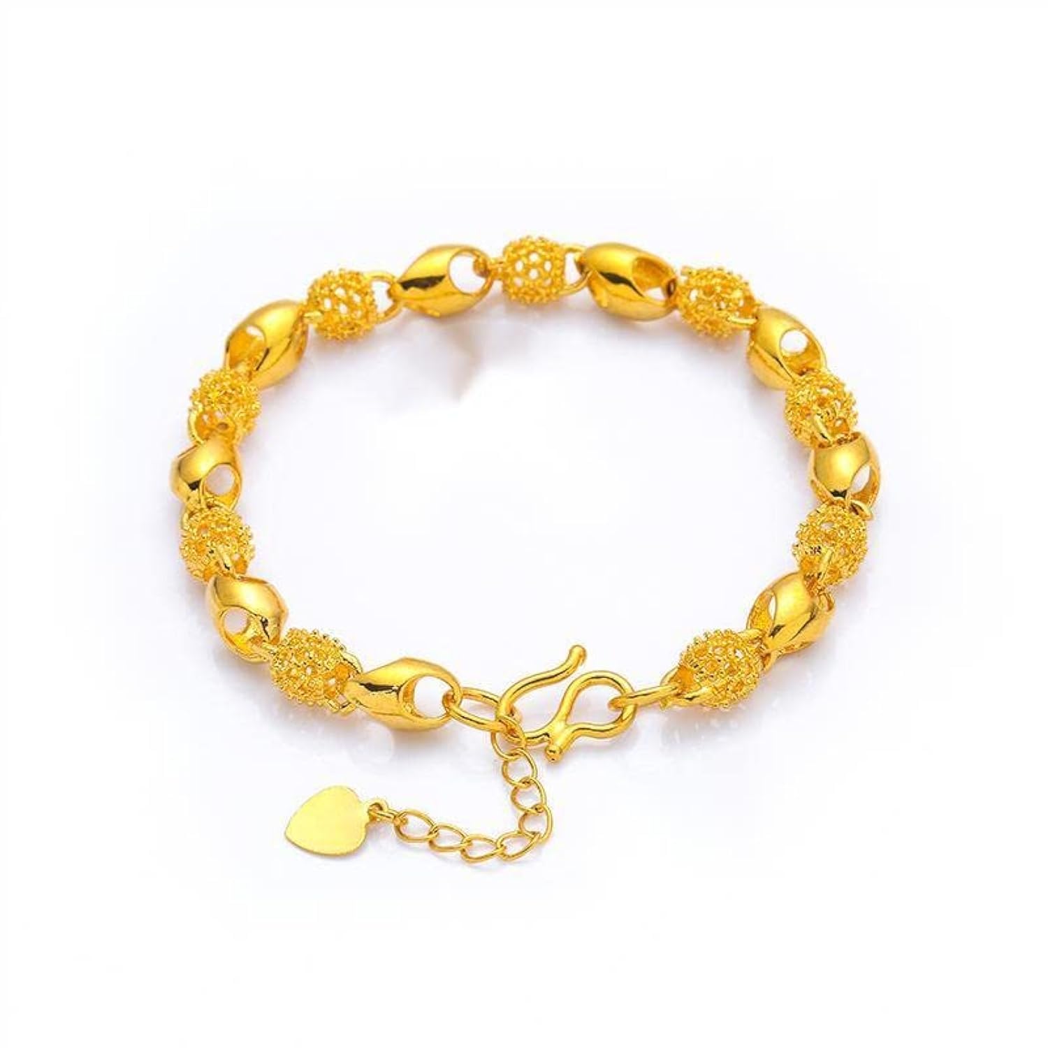 Ulteptus Gold beaded bracelets for women 24K Gold Plated Exquisite Link paper Clip adjustable bracelet for women trendy, 6.7IN, Paper, 24k