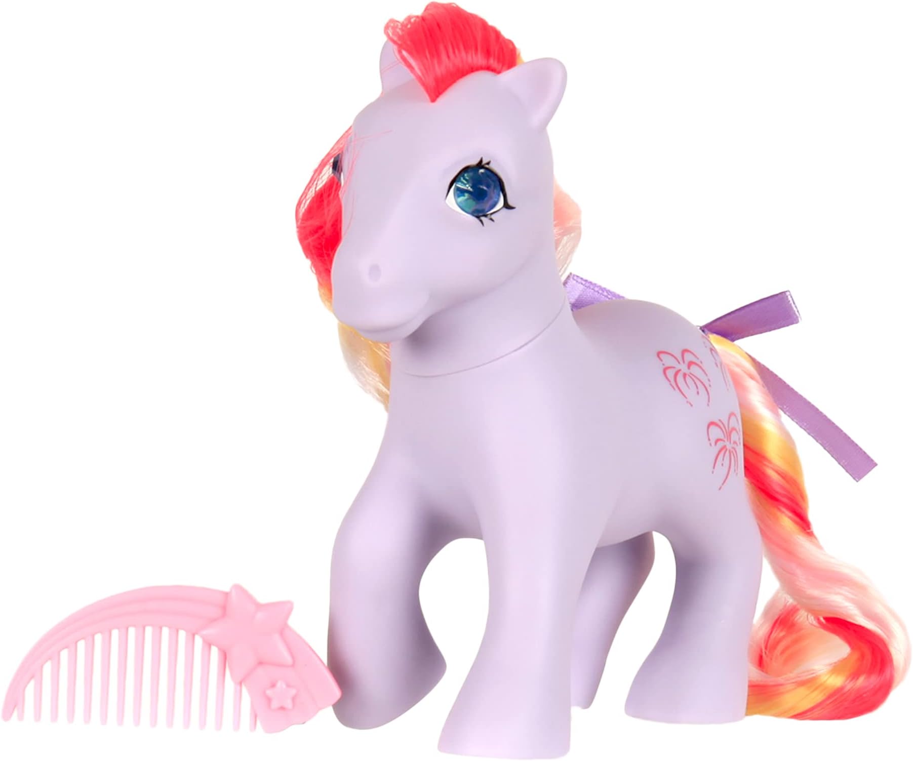 Basic Fun My Little Pony, 35293 Classic Rainbow Ponies, Sky Rocket Pony, 20 cm Tall, Retro Horses Gifts for Girls, Toy Animal Figures, Horse Toy for Children from 3 Years