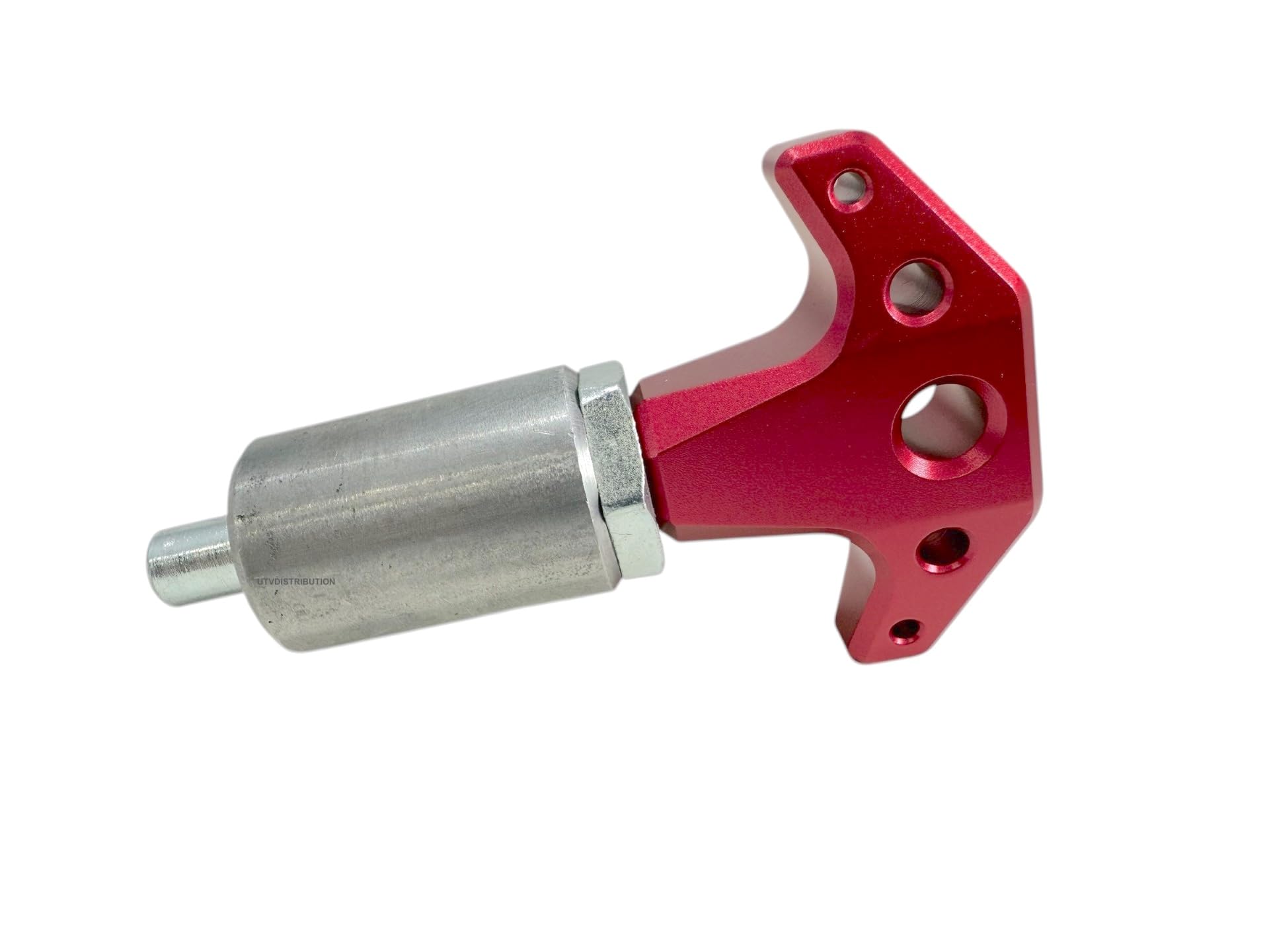 T Handle Spring Loaded Pull Pin Pop Pin Steel Body Billet Handle (3/8" Pin, Red)