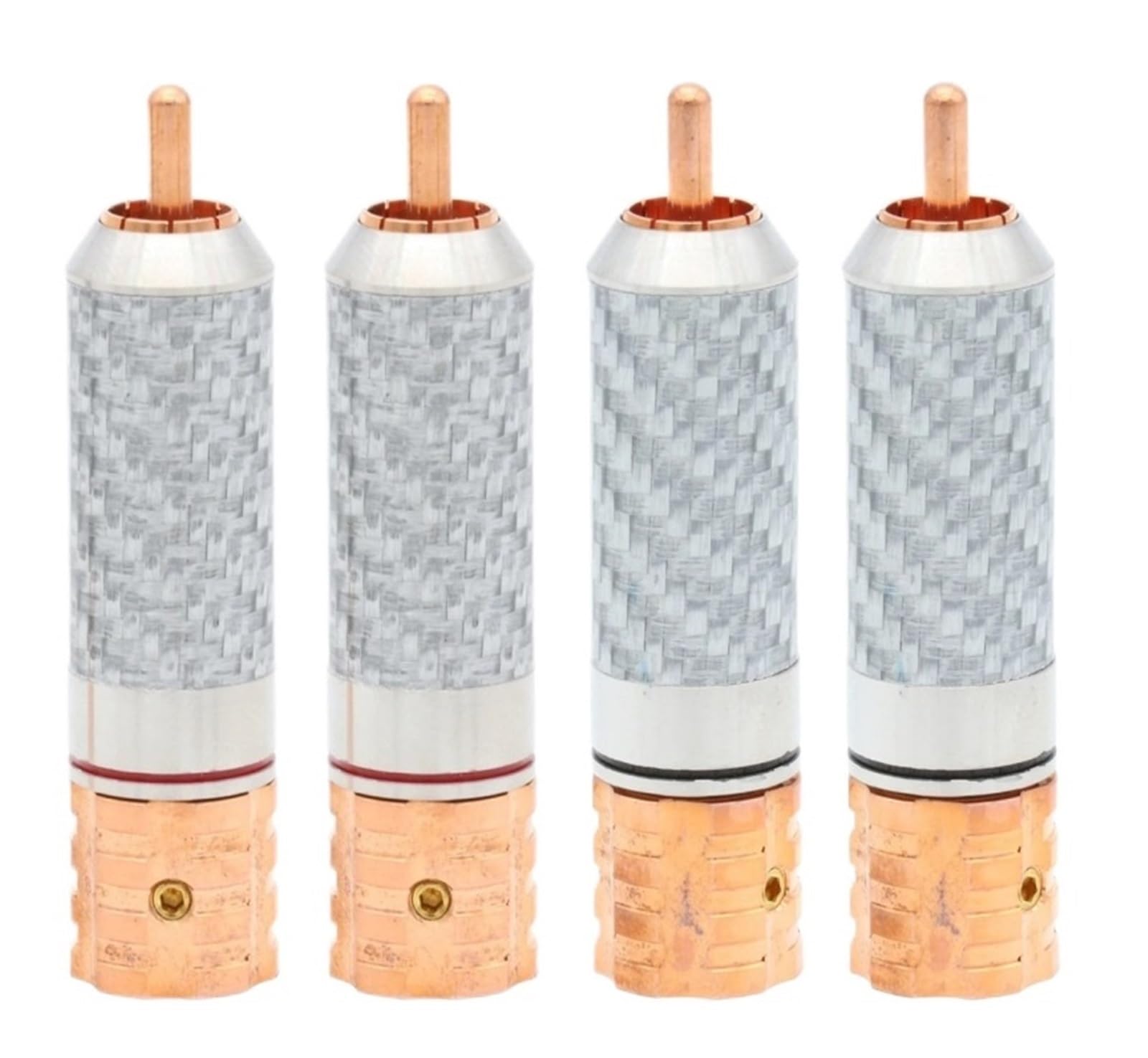 4 Uds Viborg conector macho de cobre puro Terminal de conector de vídeo fibra de carbono TV CD DAC AMP